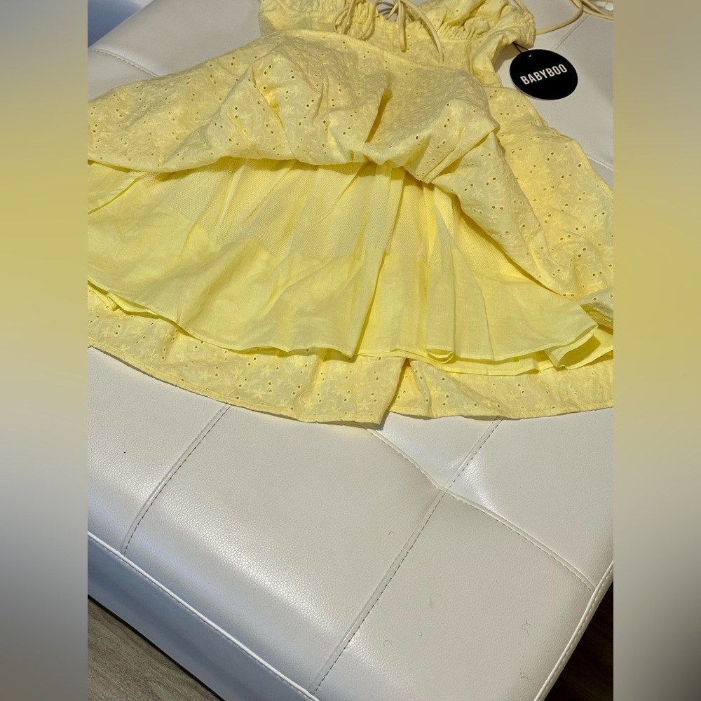 Babyboo Yellow corset Mini Dress S - Picture 4 of 6